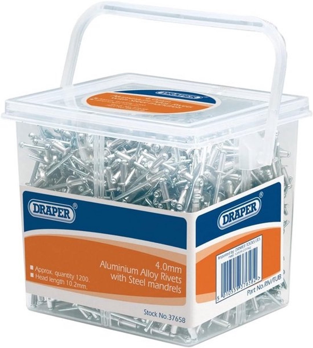 Blindklinknagels Aluminium met Stalen Doorn 4x10.2 mm 1200 Stuks Professionele Kwaliteit