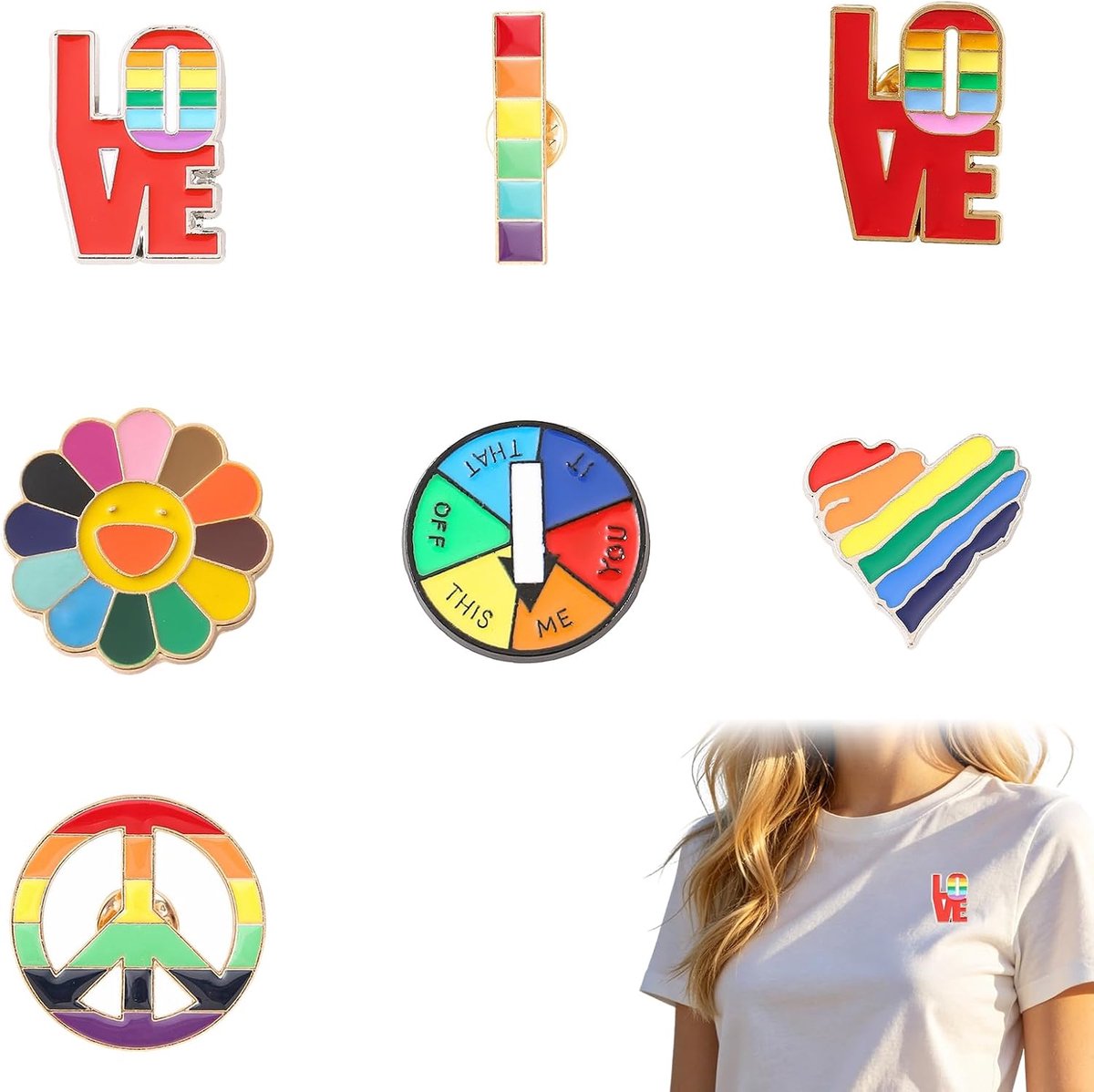 Set van 7 met LOVE Letters en Hart