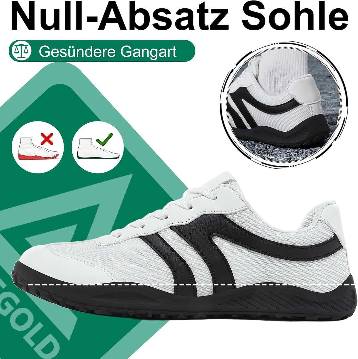 Blotevoetenschoenen Blotevoetenschoenen Brede Casual Lace Up Retro Zero Drop Lichtgewicht Running Trainers Antislip Wandelschoenen 3.5-13UK