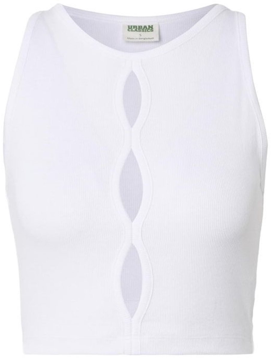 Urban Classics Tanktop met uitsnijdingen TB8173S Wit