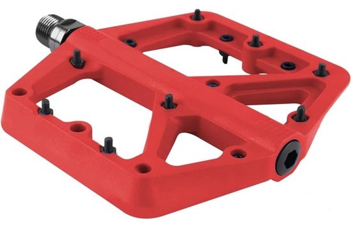 Fiets Pedaal - MTB Pedaal BMX - Veilige Grip - 16 Anti-slip Nagels - 13 mm Dun - Rood