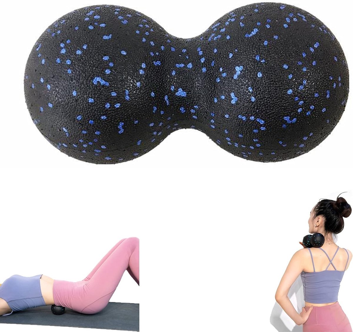 Massage Duo Peanut Ball Motion Twin Fitness Balls voor Fascia Training, Pijnverlichting en Diepe Massage van Nek en Rugspieren, 1 Stuk voor Optimaal Herstel