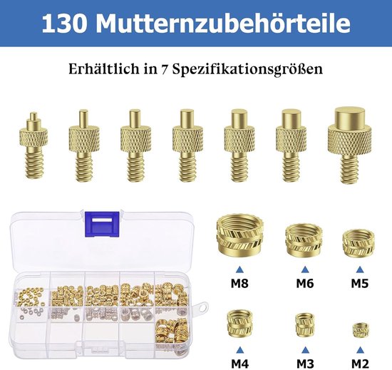 Draadverbinding Inserts en Lood Tips Set voor Precisie Solderen en Bevestigen — afbeelding 5
