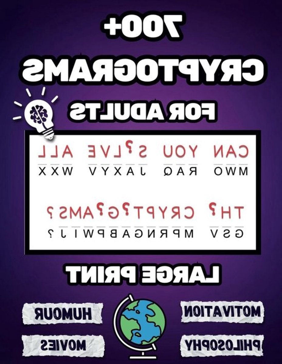 Cryptogram Puzzelboek - Codeboek Puzzels - Hersenen Trainen - 700+ Grote Cijfers - 353 Pagina's - Niet gespecificeerd