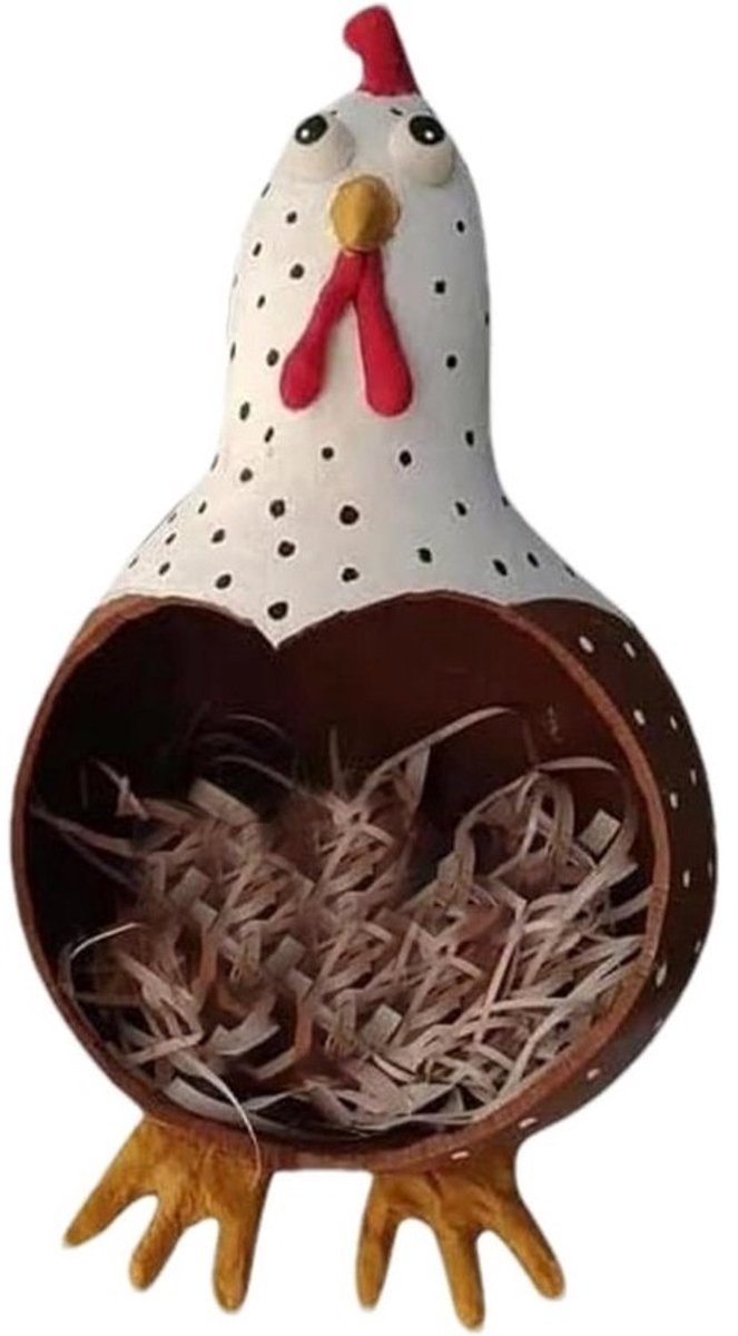 Eieren Verzamelen Mand - Kip Ontwerp - Keuken Decoratie - Charmante Boederijstijl - 16x16x16 cm - Niet gespecificeerd