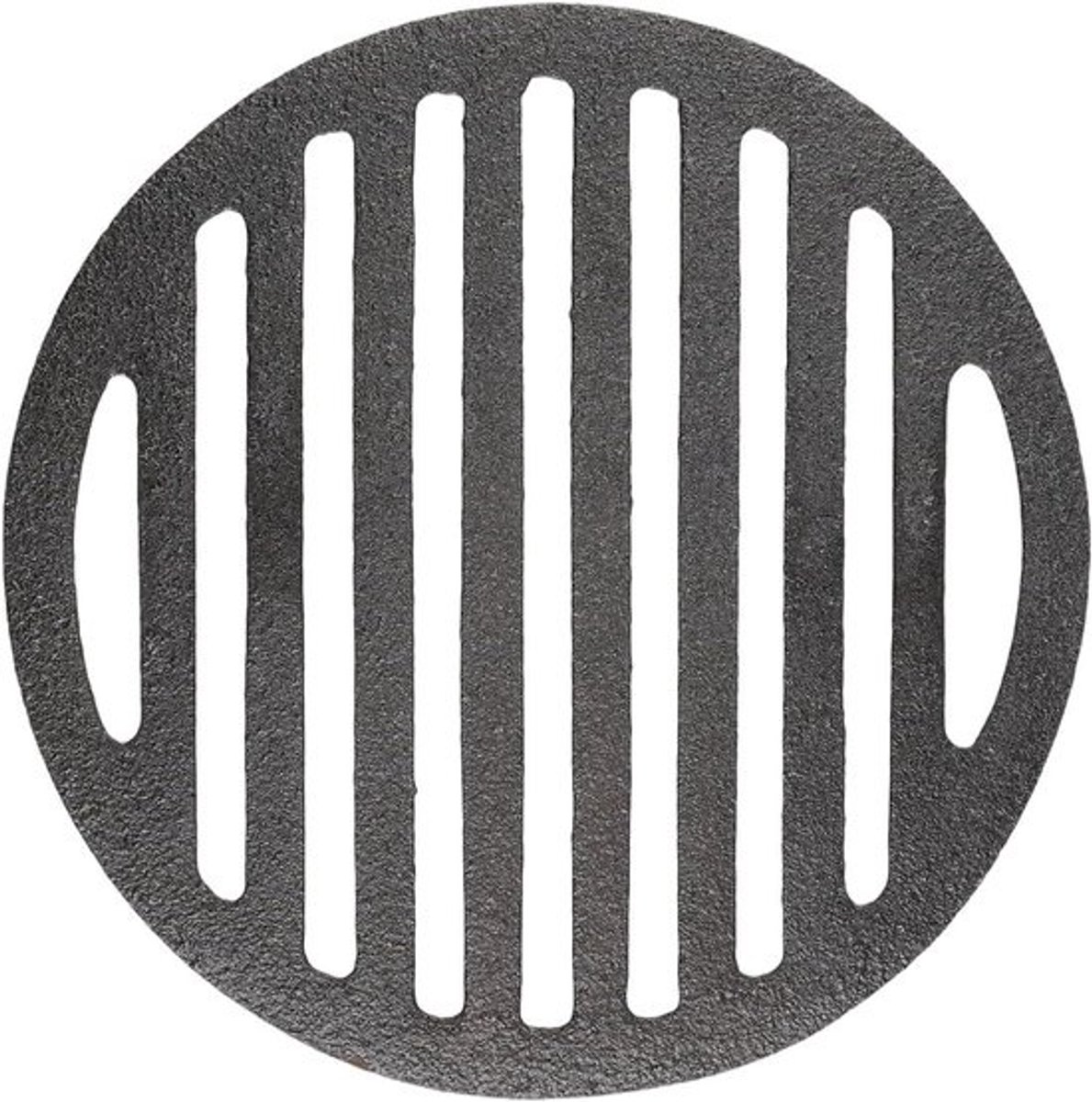 Rond Grillrooster - Gietijzeren Rooster - Gelijkmatig Bradend - Robuuste Constructie - 15 cm - Zwart