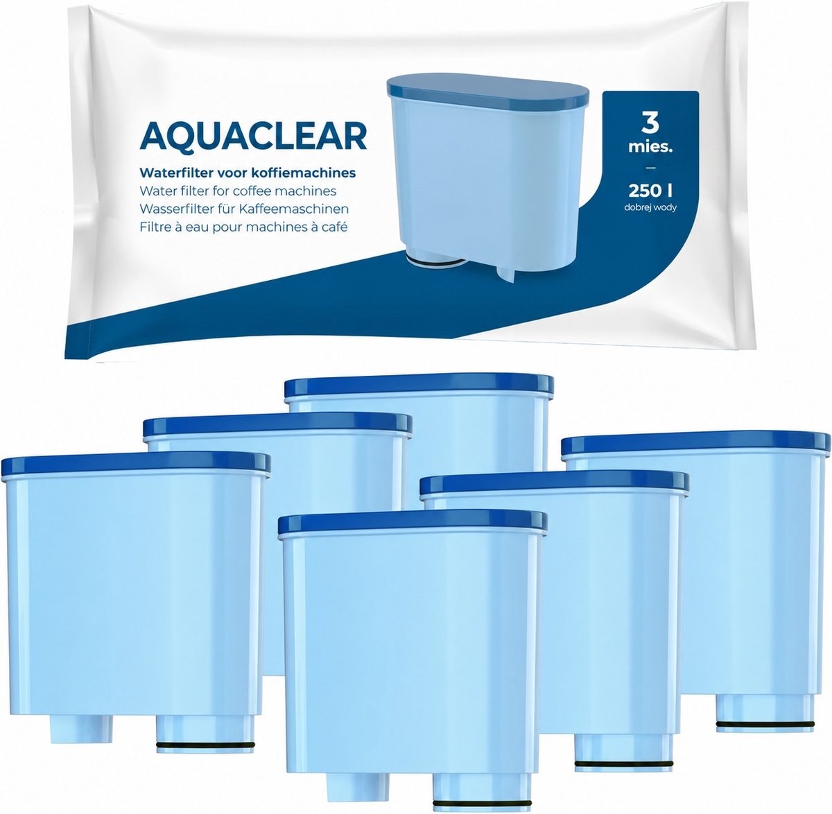 Waterfilter Set van 6 - Compatibel met CA6903/10 CA6903/22 en CA6903 - Voor Volautomatische Koffiemachines - WES040