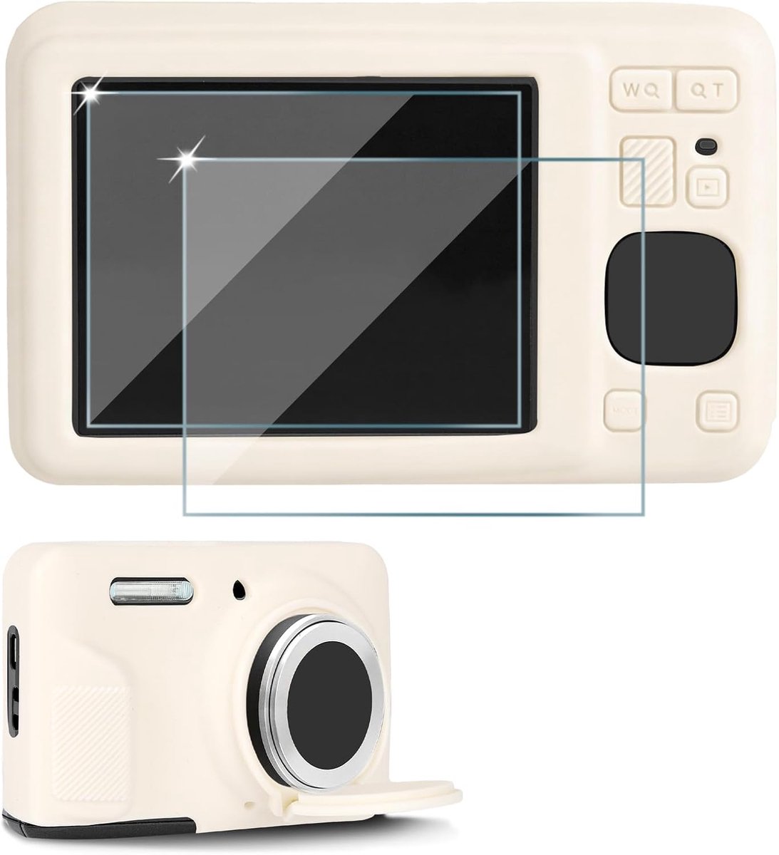 Hoes voor Kodak PIXPRO FZ55 Digitale Camera, Zachte Beschermende Hoes Manchet met Verwijderbaar Lensdop & Scherm Beschermers Krasvast & Slanke Pasvorm Camera Accessoires