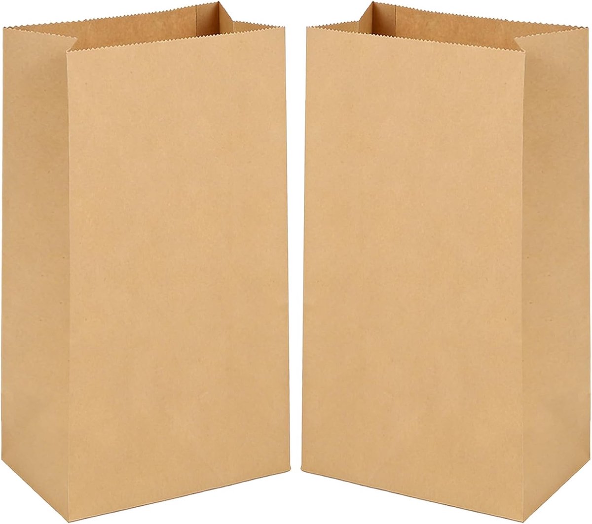 Zakken, bruin, 15 x 9 x 28 cm, kleine zakjes voor snoep, koekjeszakjes, papier, pakpapier zakjes