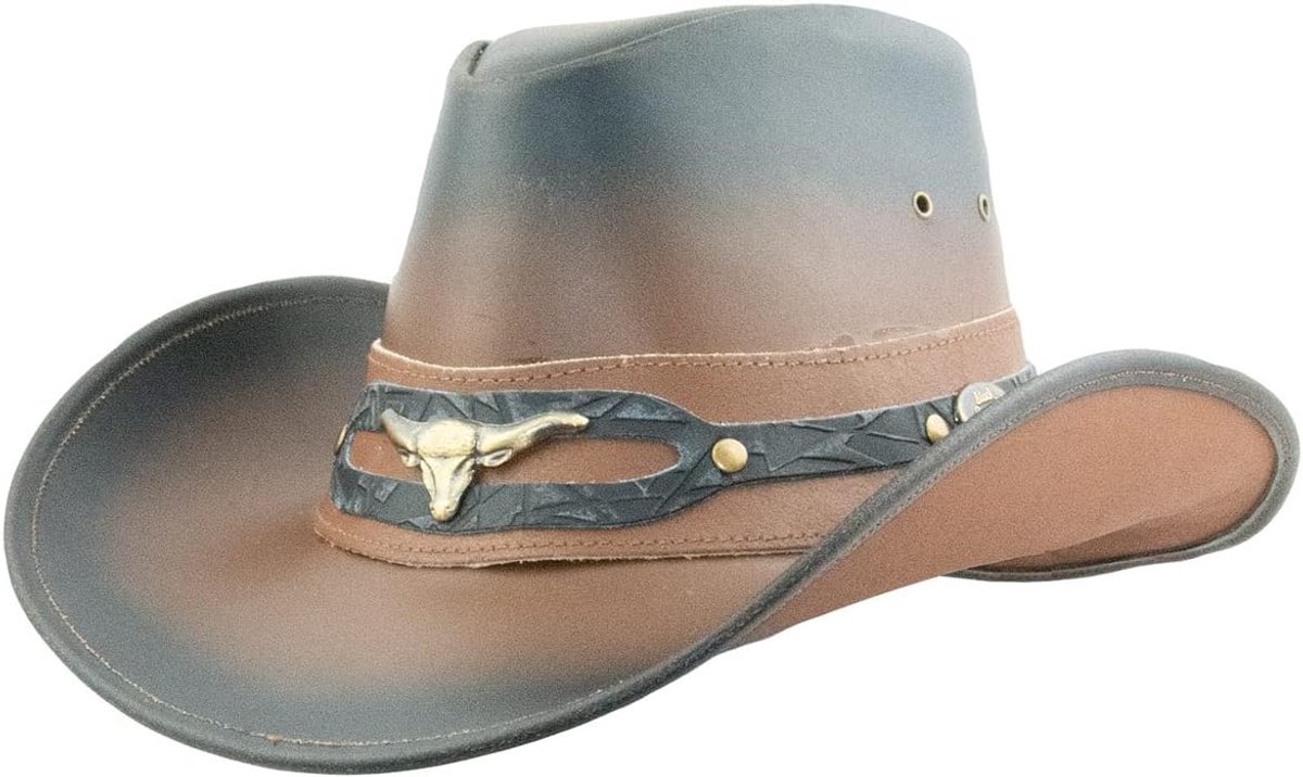 Jungle Ontario Outdoor Western leren hoed Australië cowboy lederen hoeden rijhoed uniseks