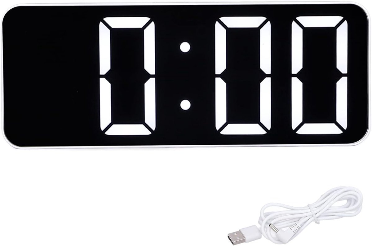 Digitale Wekker, Eenvoudige Stijl Analoge Stille Kleine Nachtkastje Bureau Klok Batterij Bediende Niet Ticking Analoge Kleine Tafel Klok voor Slaapkamer Nachtkastje Bureau