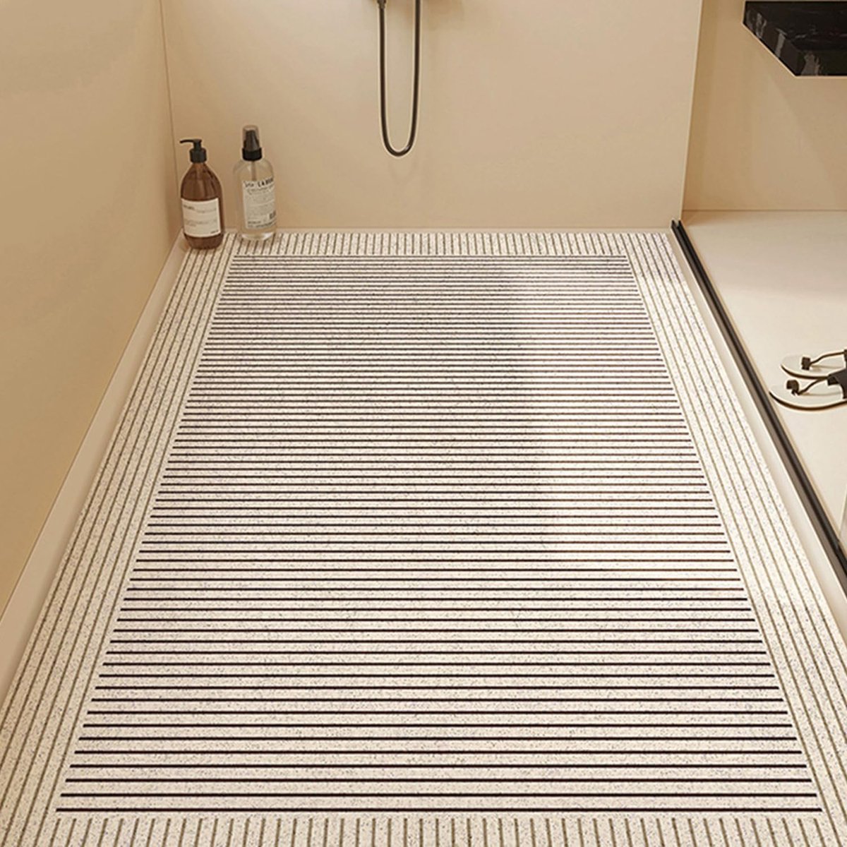 Douchemat Antislip Modern Eenvoudig Sneldrogend Luffa Met Afvoergat PVC Douchemat Lijn 60 X 90 Cm