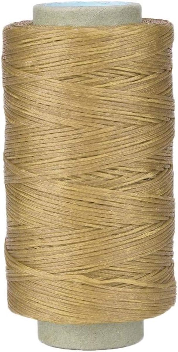 draad, 250 meter 150D lederen ambachten platte naaien draad hand borduurwerk Waxed draad voor het naaien van rundleer, high-grade lederen tassen, muntzak Natuurlijke kleur