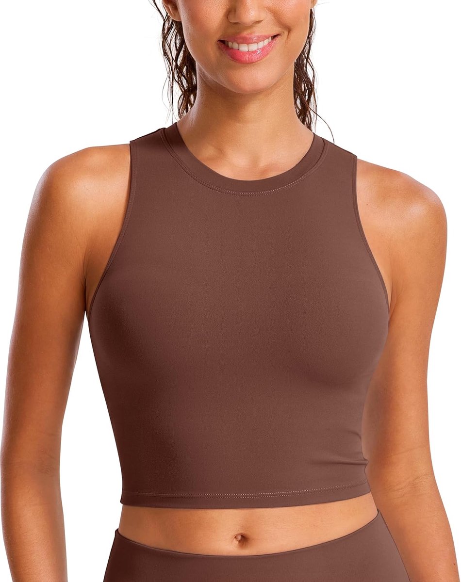 Feelings Nudi Sports Bras for Women Removable Padded Yoga Tank Tops Sleeveless Fitness Workout Crop Tops