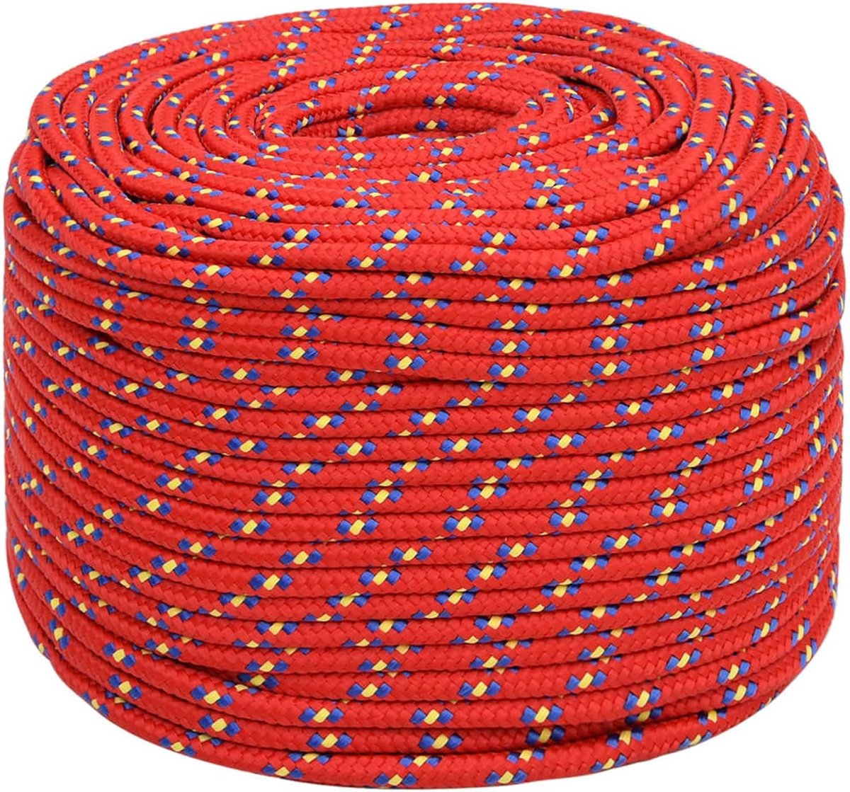 Boottouw touw rood 6 mm 50 m polypropyleen ankerlijn aanmeerder touw outdoor touw polypropyleen touw voor gebruik op zeilboten, boten of jachten