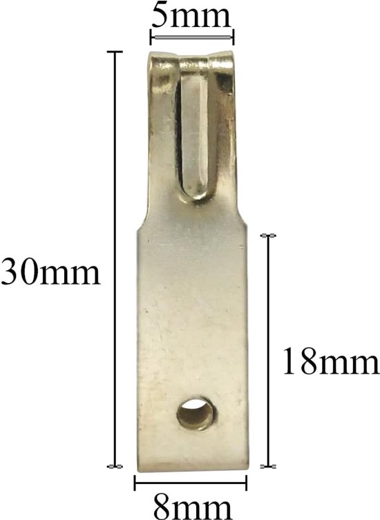 Hardware bh04781 Medium messingt afzonderlijke afbeelding haken - geel (10 stuks) — afbeelding 4