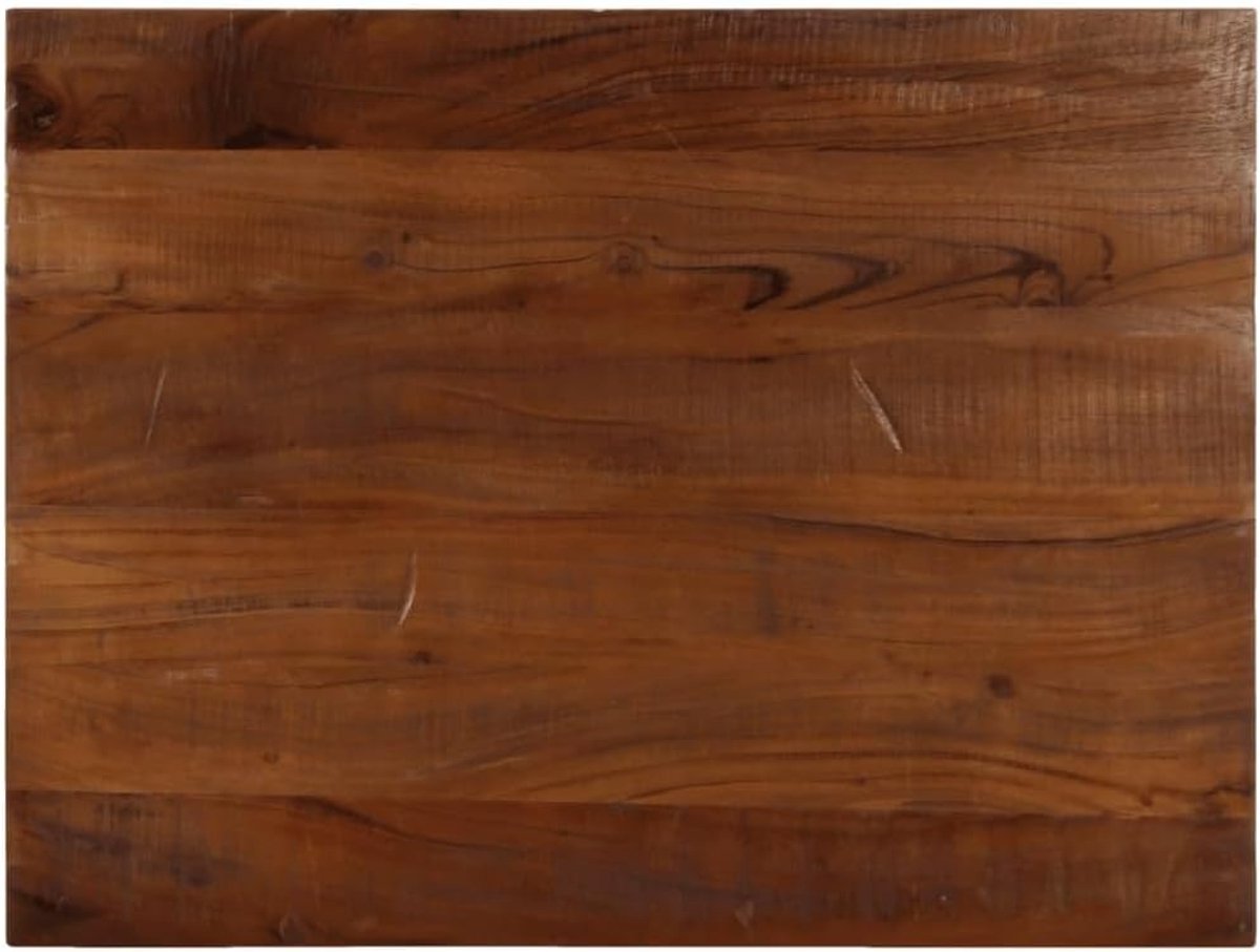 Vervangingsplaat voor tafel, houten tafelblad, eettafelblad, vervangend tafelblad, geschikt voor café, restaurant, hotel, eetkamer, 80 x 70 x 2,5 cm, rechthoekig, oud hout, massief