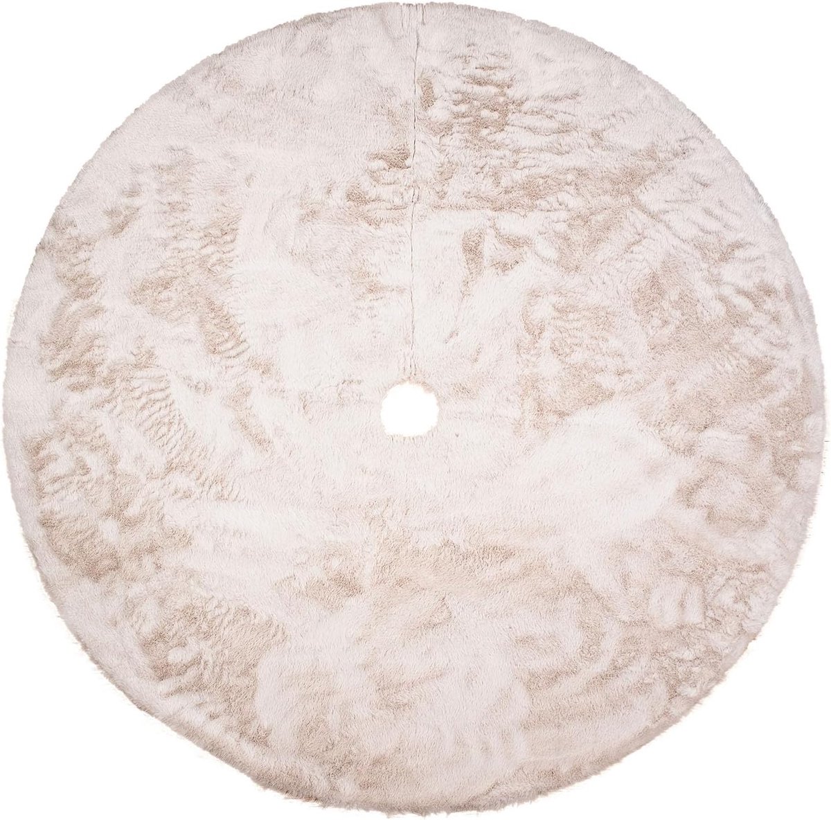 120 cm, ronde kerstboomrok van pluche bont, tapijt, klein, kerstboomstandaard, onderlegger, boomrok, kerstversiering, model grijs [165]