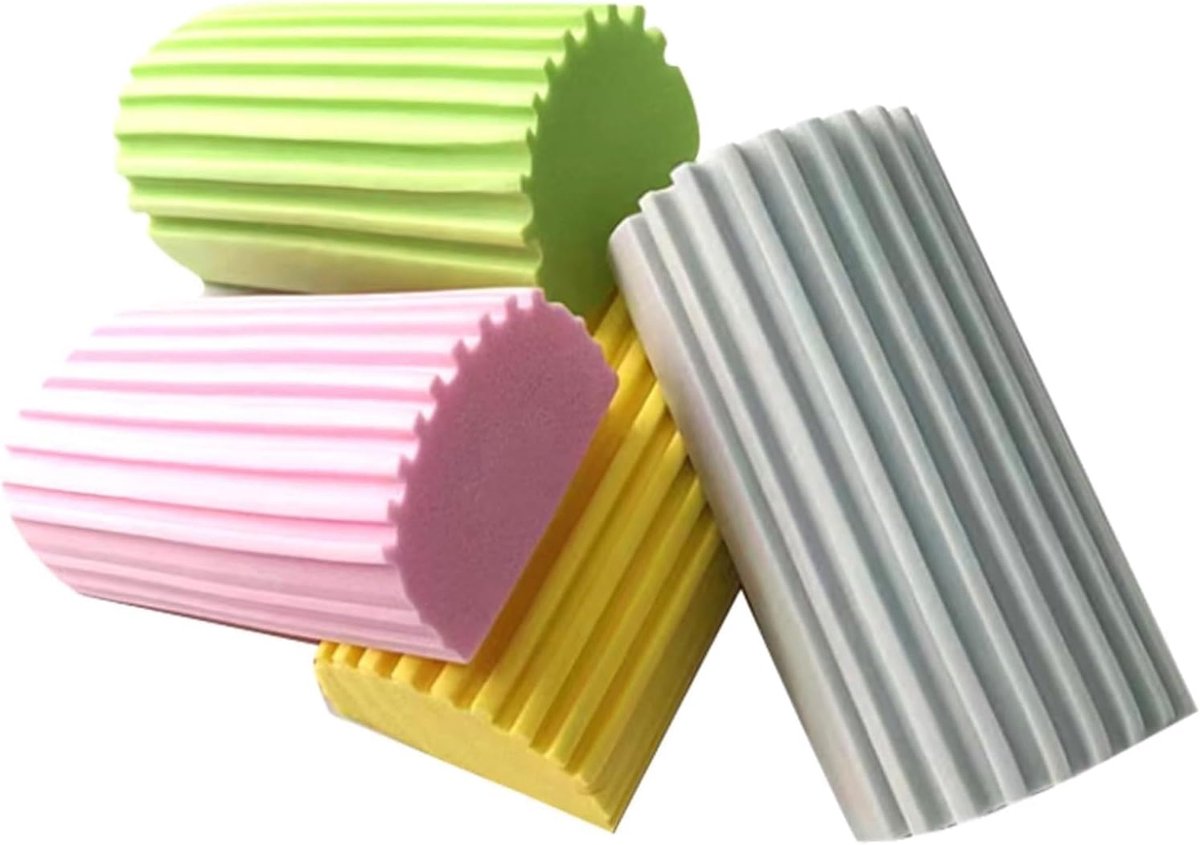 Sponzen, 4 stuks vochtige stofsponzen