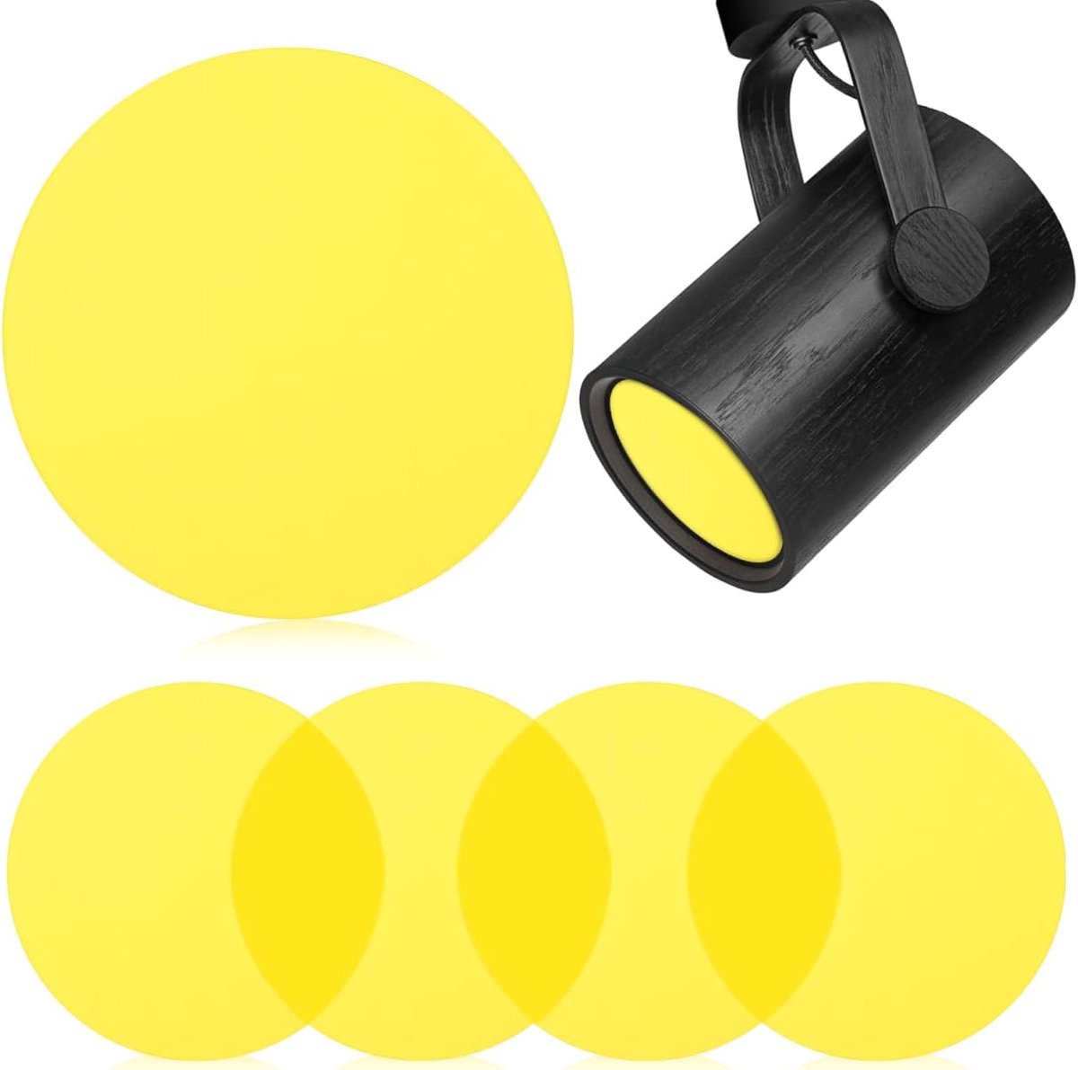 5-delige zelfklevende kleurcorrectiefolie voor lampen, warm licht, lichtfilterfolie voor kleuraanpassing, gelijkmatige lichtverspreiding, veelzijdig voor woonruimteverlichting