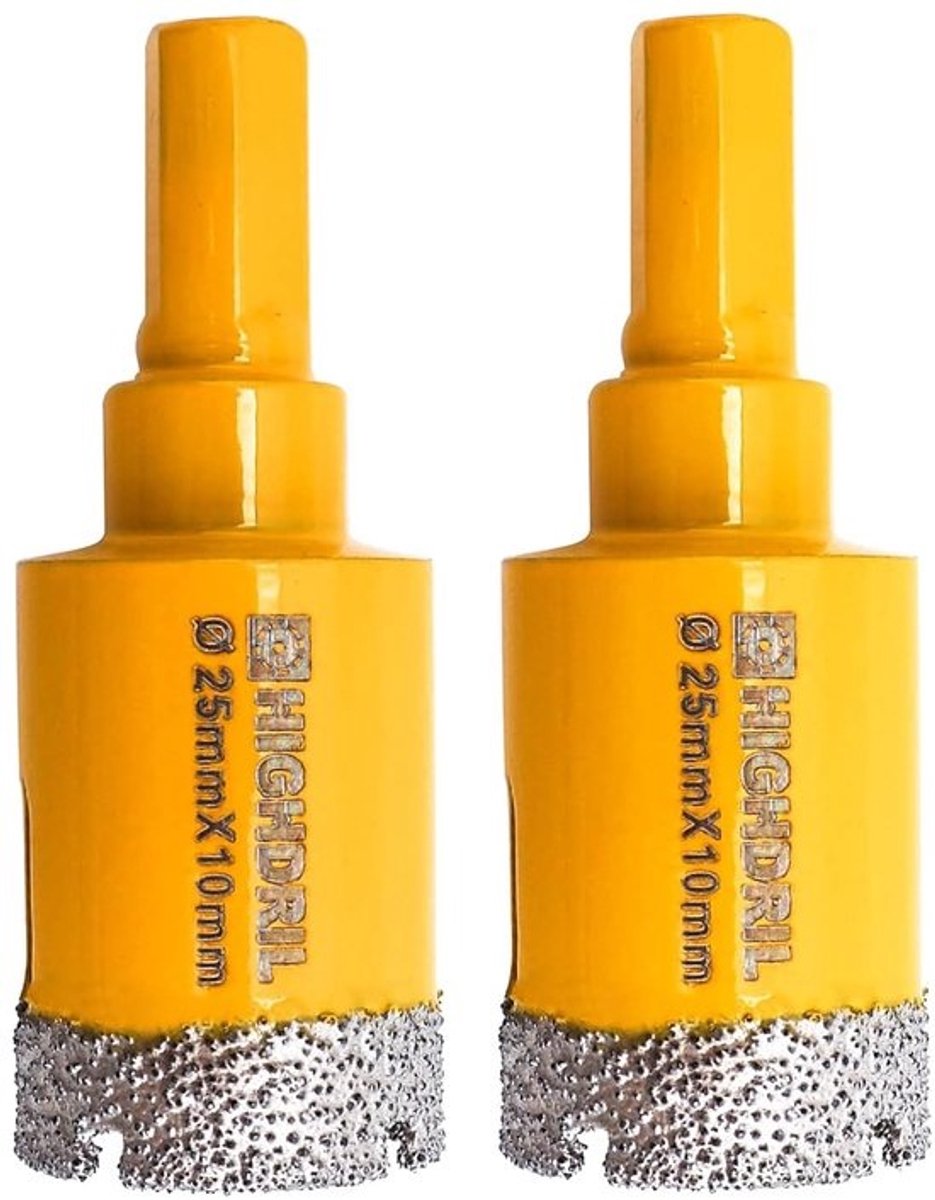 Diamant Kernboor - Gatzag Beton - Tegels Boren - Vacuüm Gesoldeerd - 25mm Diameter - Zwart