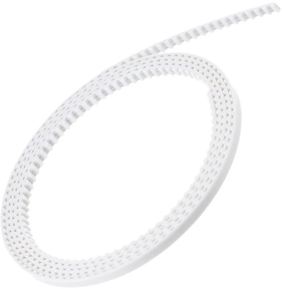 Distributieriem T5 - Synchronische riem - 3D-printer aandrijving - Open lus ontwerp - 6mm breed - Wit