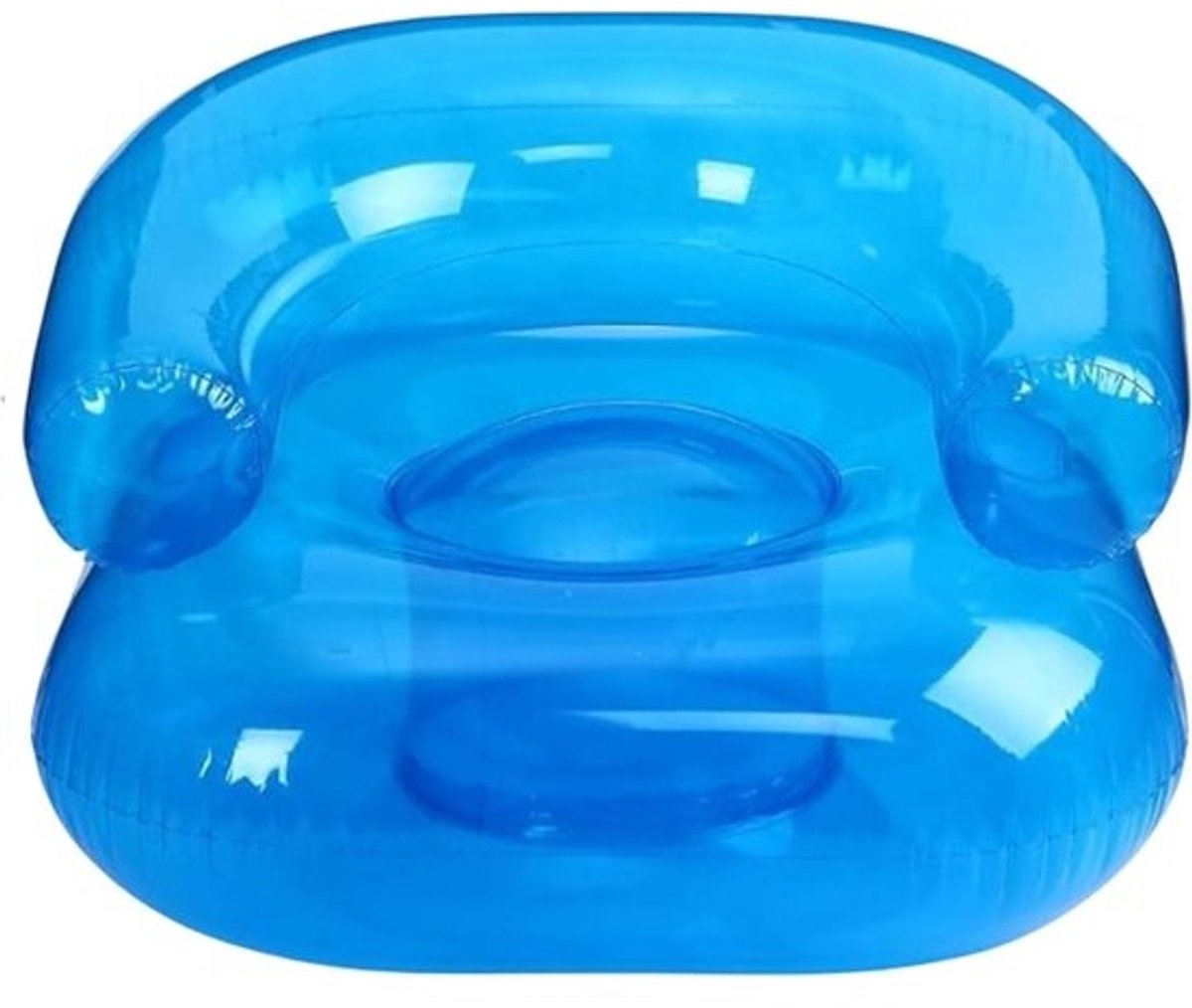 Opblaasbare stoel - Zitverhoging kinderen - Ontspanning in water - Hoge draagkracht - 70 x 70 x 45 cm - Blauw