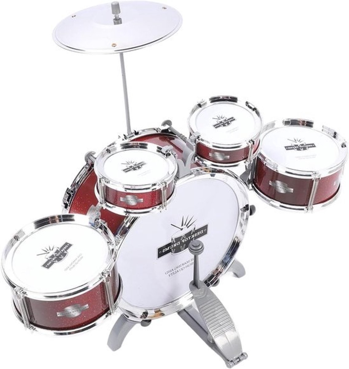 Generic Jazz Set Educatief Kinderen Muziekinstrumenten Speelgoed voor Peuters 5 Drums Percussie ABS Materiaal