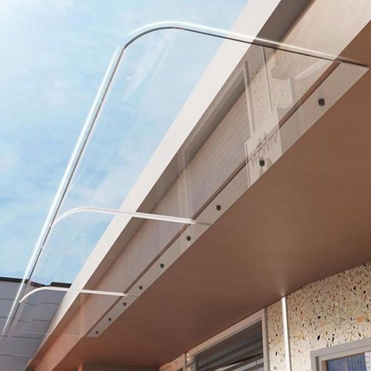 Door Canopy - Regenkap Huisdeur - Bescherming Buitendeur - Transparant ABS Materiaal - 40x100 cm - Transparant