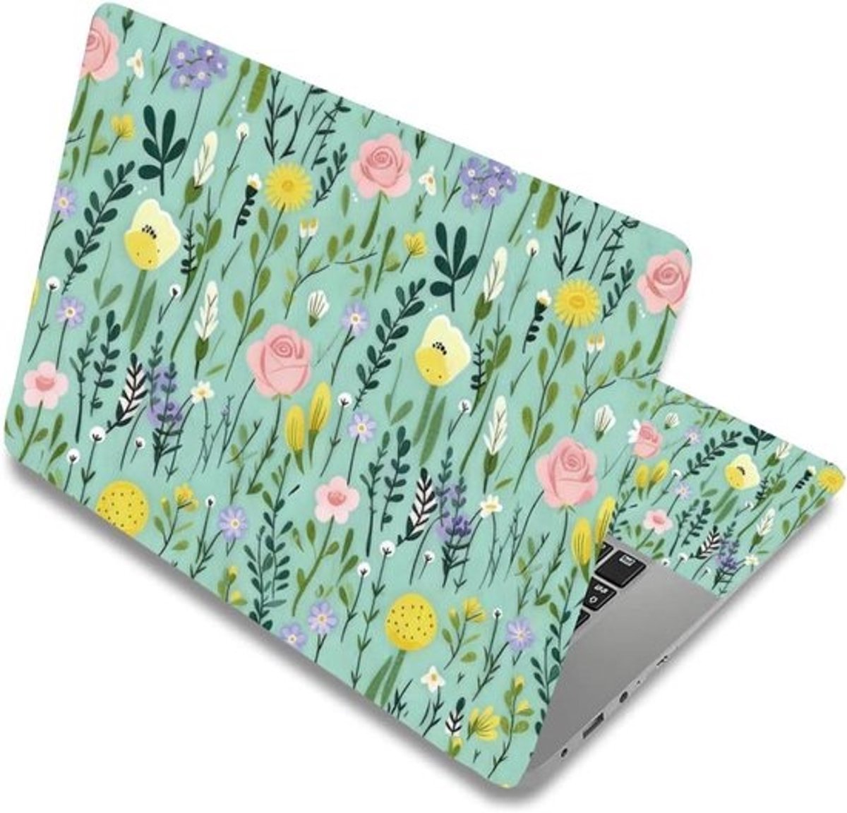 Laptop Skin Set - Decoratieve Stickers - Laptop Personaliseren - Zero-Bubble Vinyl - 38x27cm - Groen