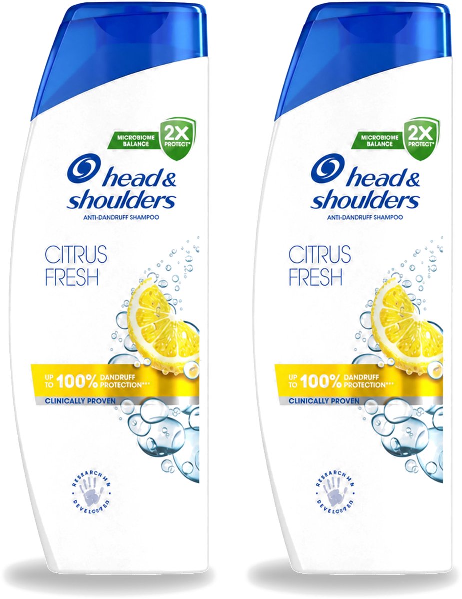 2 x Head & Shoulders - Shampoo - Citrus Fresh - 250ml - Voordeelverpakking - 2 stuks
