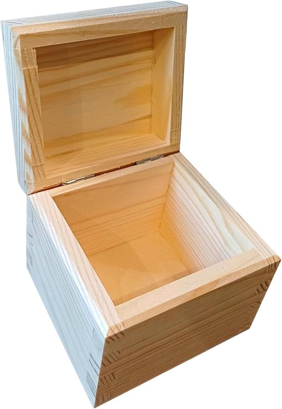 World – Wooden Tea and Trinket Box – Handy Organizer with One Compartment – Elegant Storage for Loose or Bagged Tea, Jewelry, Herbs, Spices, Gifts — afbeelding 3