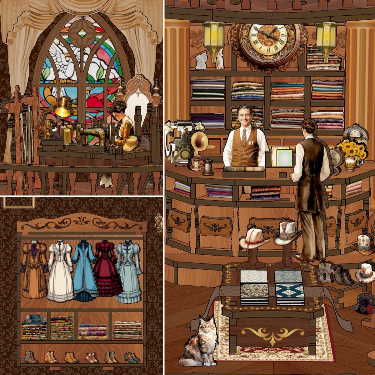 Booknook Royal Tailor - 3D Puzzel met Handleiding - DIY - Miniatuur Modelbouw Hout Kinderen en Volwassenen - Houten bouwpakket - Assemblr