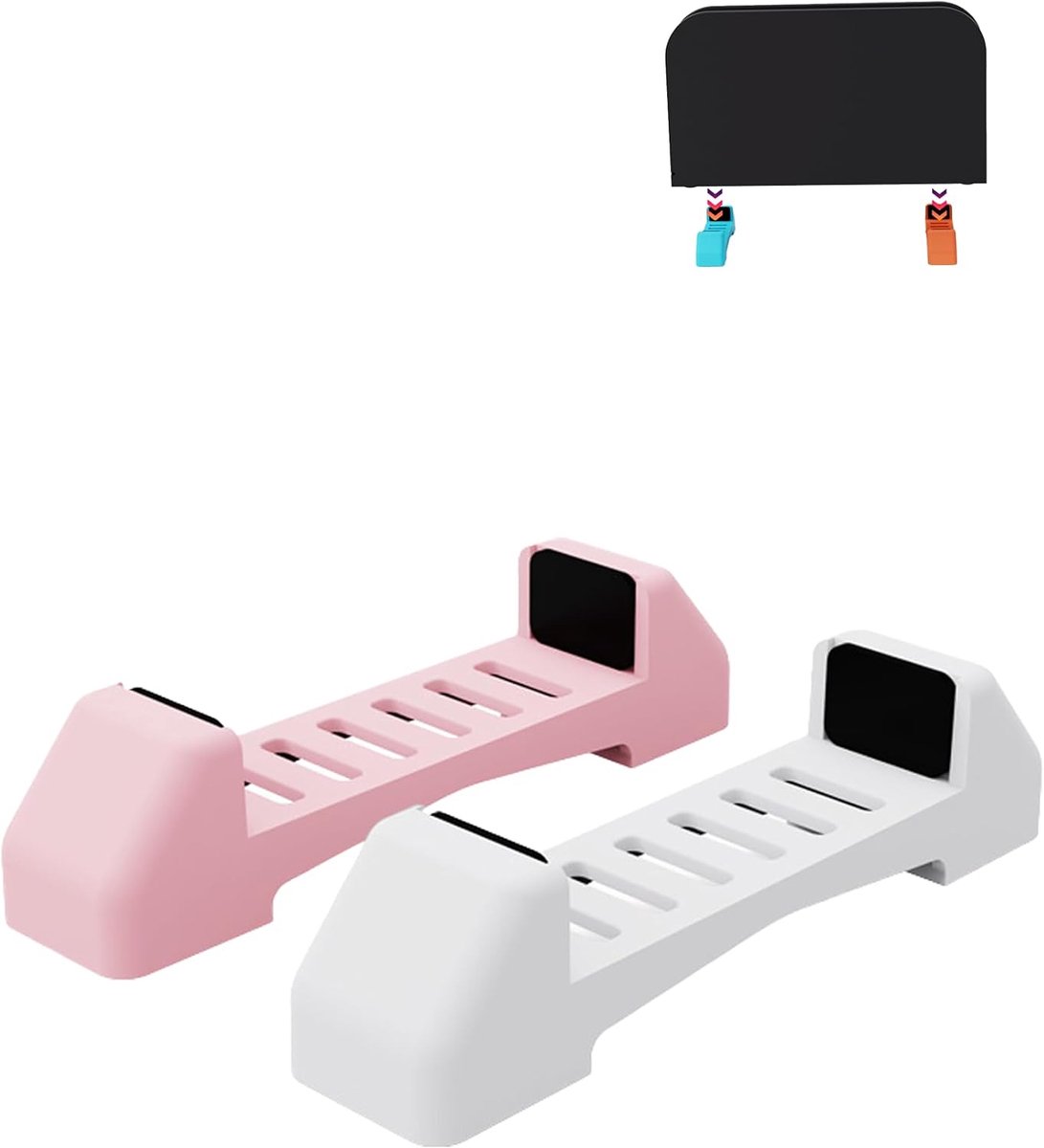 Dockstation voor Nintendo Switch, ABS-materiaal, verhoogde standaard met hoge warmteafvoer, stabiel en duurzaam, wiebelvrij, roze-wit