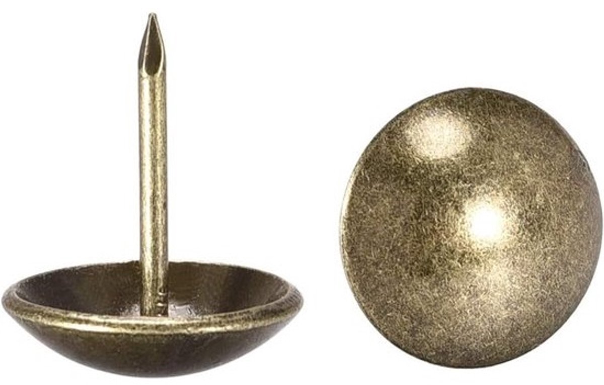 50x Meubel Spijkers Rond 19mm Diameter voor Bekleding en Herstel - Bronskleurig
