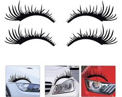 2 Paar Auto Wimpers Bumper Stickers voor een Charmante Auto Body Decoratie en DIY Windshield Stickers