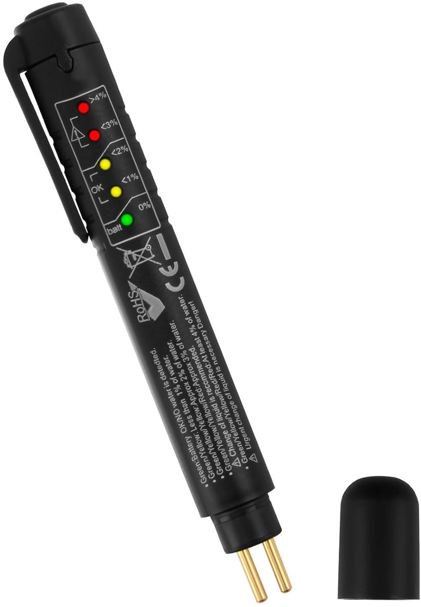 Tester voor remvloeistof, 5 leds, mini-indicator voor autoreparatie, auto-testgereedschap
