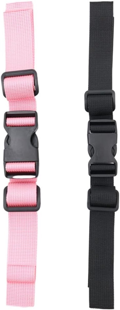 2 stuks rugzak borstband en riem, verstelbare zware riem harnas universele rugzak borstband (zwart, roze)