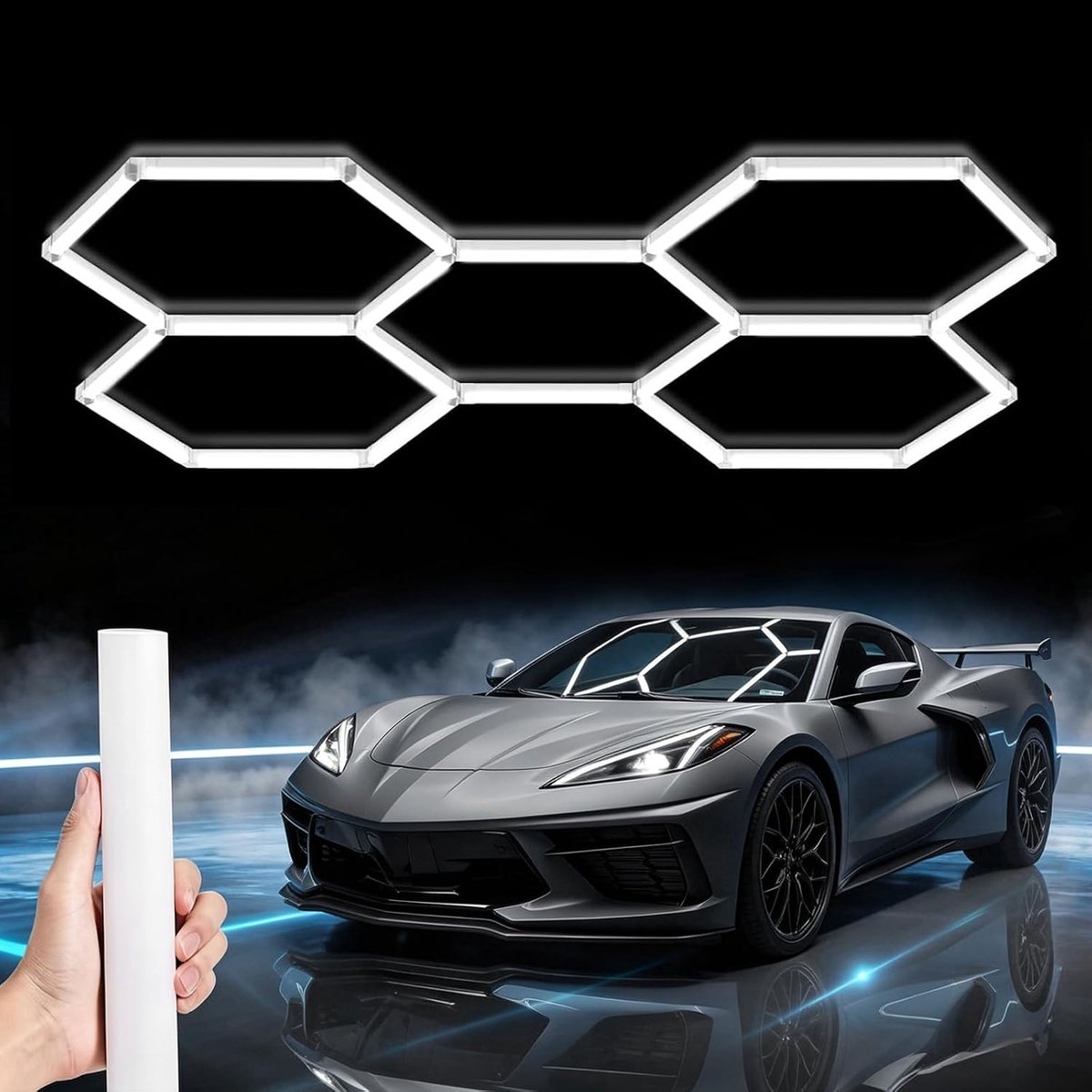 LED garage plafondlamp geoptimaliseerd 3,3 cm extra breed design