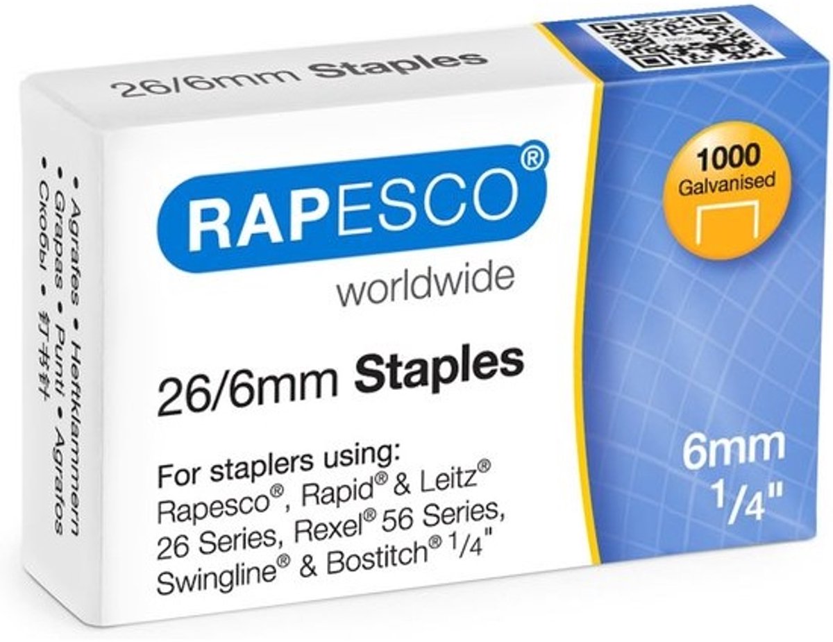 Grote doos nietjes 26/6mm voor nietmachine - Voordelig bulk voordeel