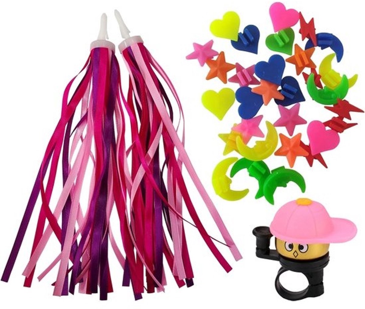 Decoratieset Fietsaccessoires voor Meisjes: Spaken, Kwastjes en Windspel