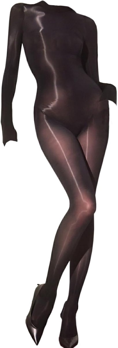 Sexy lingerie, bodystocking met opstaande kraag, bodystocking kousen, sexy, glanzend, voor dames