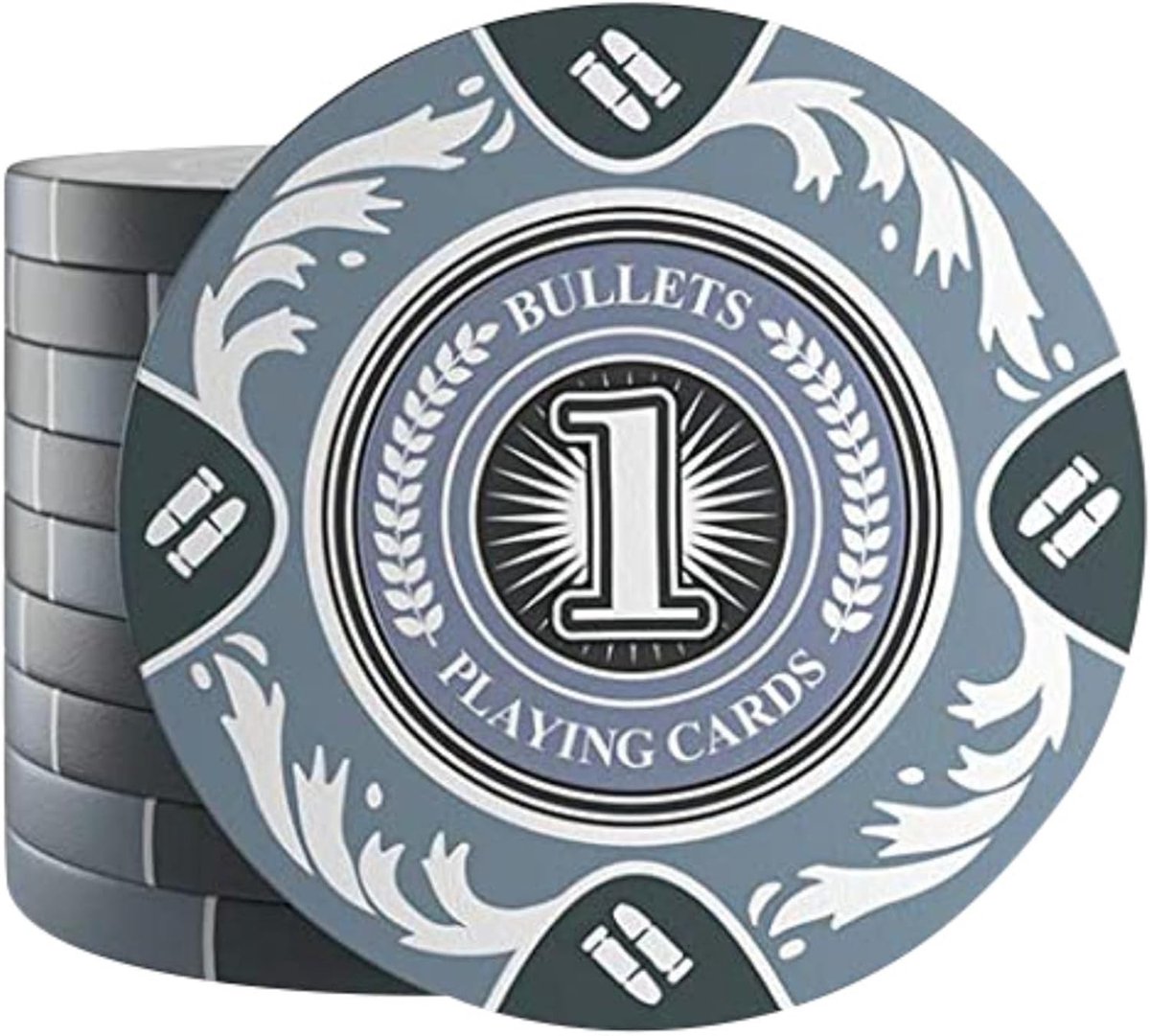 Pokerchips - Grijs - 4 cm - Clay - Voor Poker en Casino Spellen