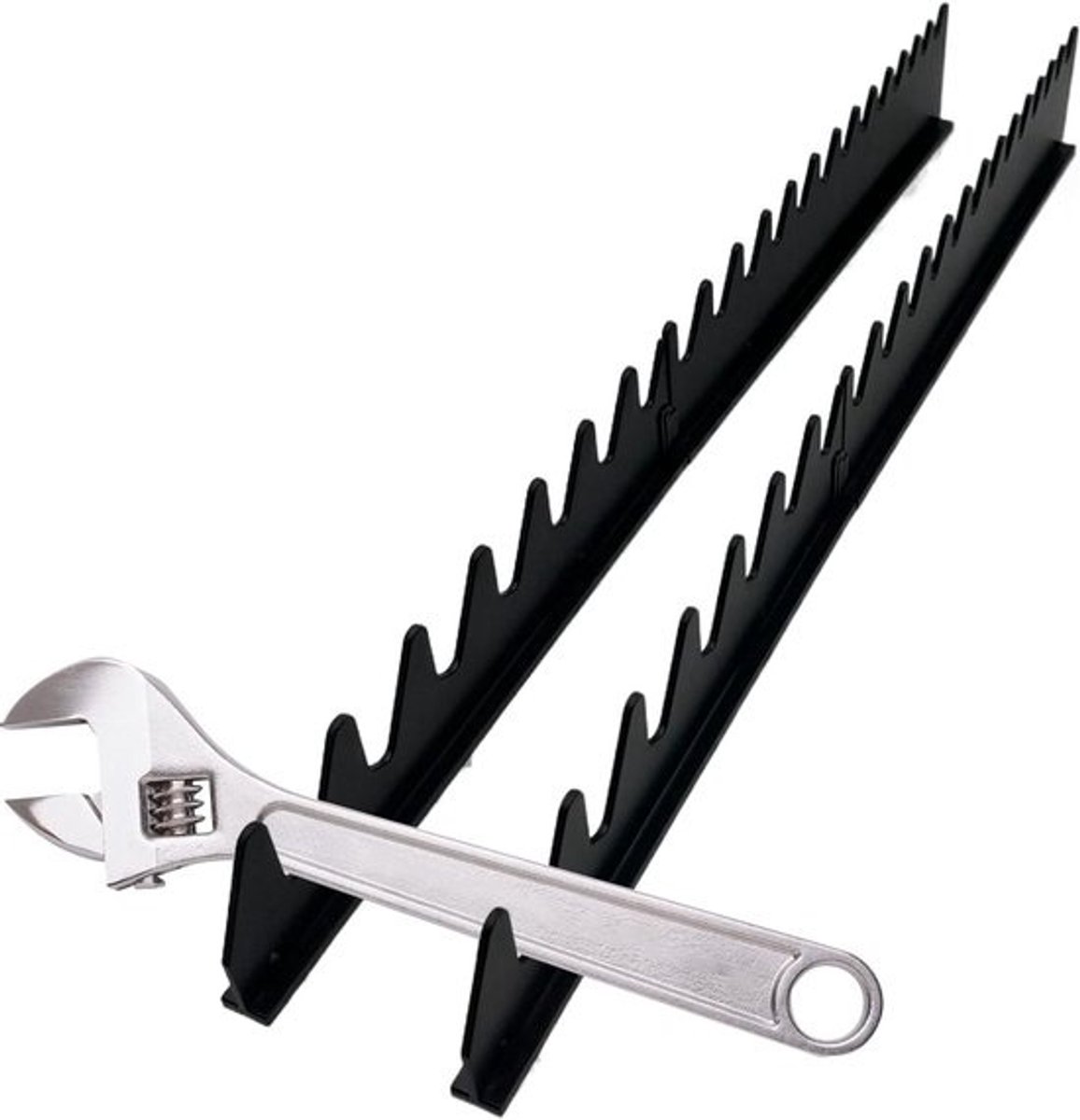 Steeksleutel Organizer - Gereedschapshouder Sleutel - Gereedschap Opbergen - Magnetisch Bevestigingssysteem - 42.2 cm - Zwart