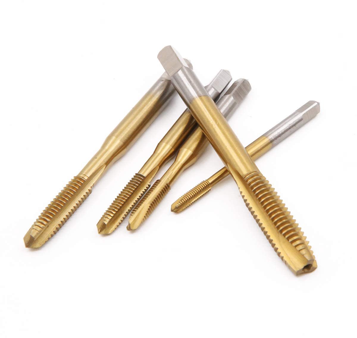 Dailygoods- Tapset 5-delig - HSS Staal - Titanium Gecoat - M3/M4/M5/M6/M8 - Schroefdraadboren - Tapgereedschap voor Reparatie - Schroefdraadset