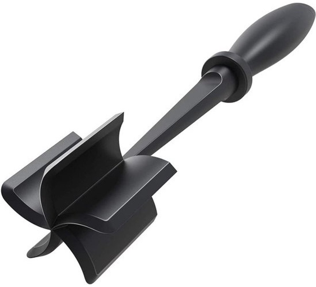 Vleeshakmolen - Vleesstamper - Hamburger Maken - Hittebestendig Nylon - 28 cm - Zwart