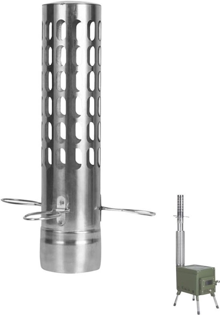 Verstelbare Haardkap - Vonkvrije Afdekking - Schoorsteen Bescherming - Roestvrij Staal - 30 x 15 x 8.3 cm - Zilverkleurig