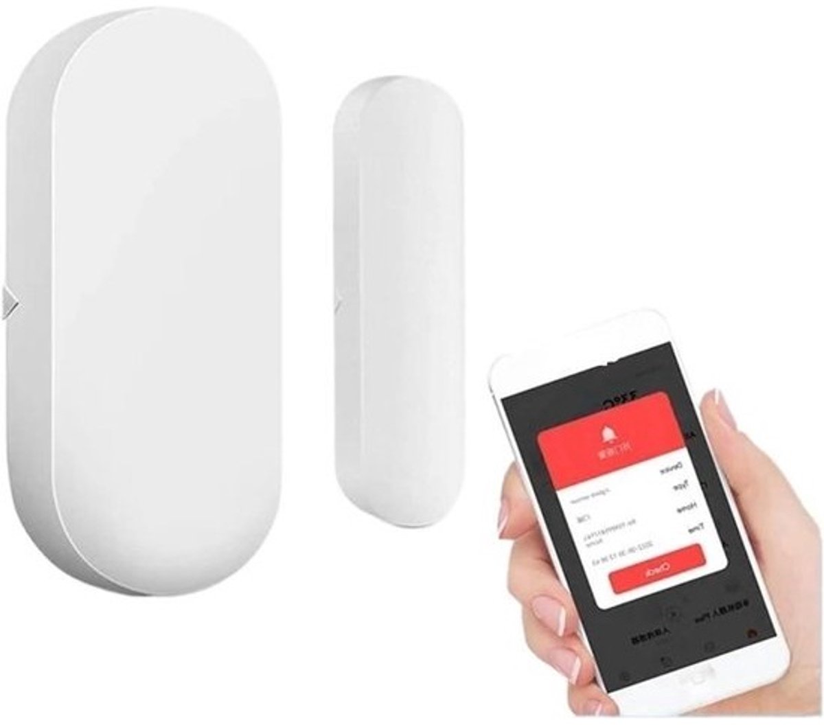 Deur Raam Sensor - Alarm Detector - Huis Beveiliging - Mobiele Meldingen - 1 Stuks - Wit
