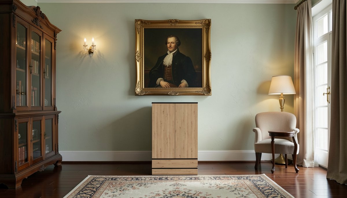 Industrohome Kinderkast, 90 cm Breed, Tweedeurs Kast, 2 Lades, 3 Planken, Kledingrail, Bedroom, Gelaagde Bovenkant, 16 mm, Multifunctionele Kast, Ambachtelijke Eik / Antraciet