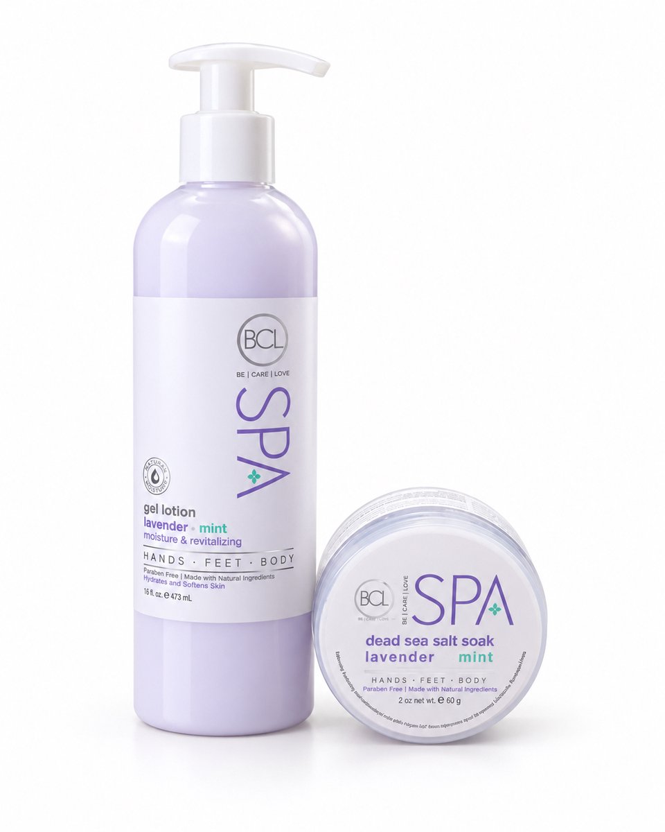 BCL Spa Lavender & Mint Verzorgingsset - Gel Lotion & Scrub voor Handen, Voeten en Lichaam